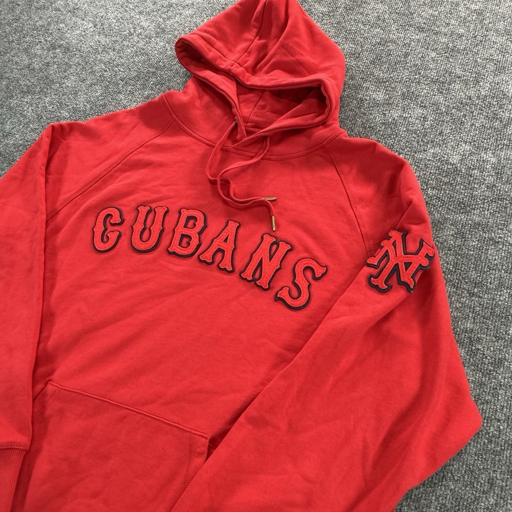 Ebbets Field Flannels New York Cubans Red Hoodie 2XL Cotton Fleece Pullover
